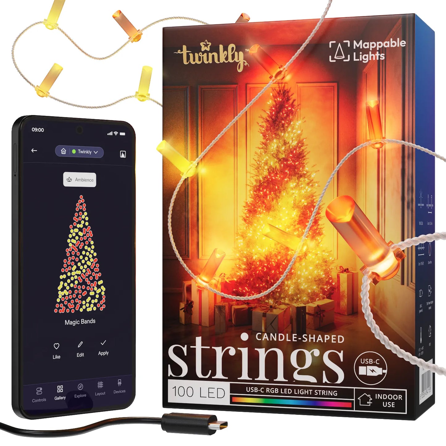 Twinkly Strings USB-C – Kerzen