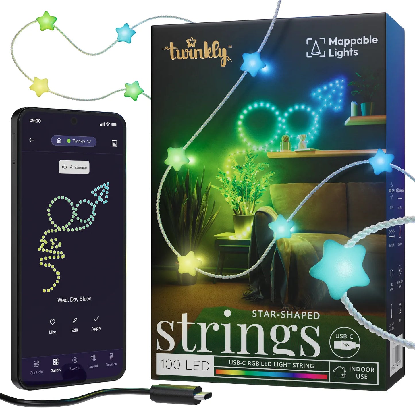Twinkly Strings USB-C – Sterne