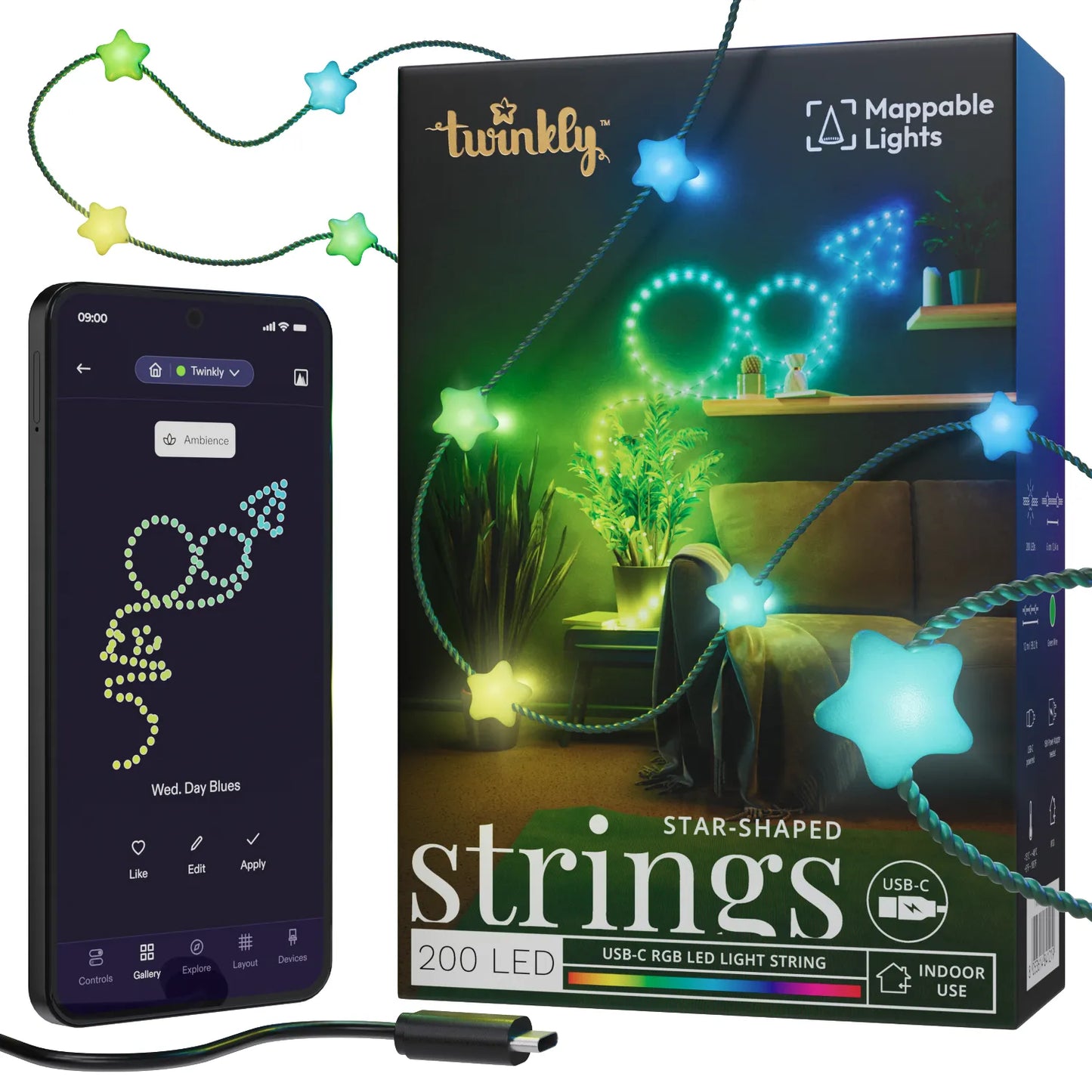 Twinkly Strings USB-C – Sterne
